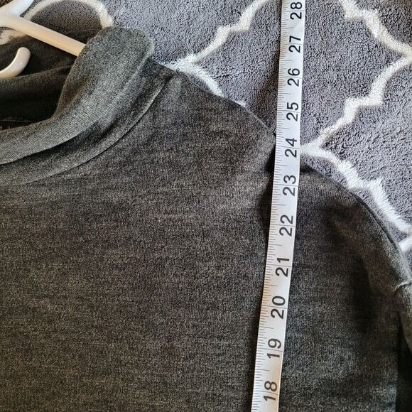 Cut Loose Turtleneck Top Womens size Small Long Sleeve Lagenlook Green Gray - Picture 5 of 7